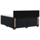 vidaXL Boxspring ágy matraccal fejtámlával Fekete 140 x 200 cm Bársony