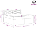 vidaXL Boxspring ágy matraccal fejtámlával Fekete 140 x 200 cm Bársony