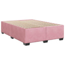 vidaXL Boxspring ágy matraccal Rózsaszín 140 x 200 cm Bársony