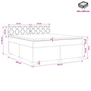 vidaXL Boxspring ágy matraccal Sötétszürke 140 x 200 cm Bársony