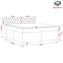 vidaXL Boxspring ágy matraccal fejtámlával Fekete 160 x 200 cm Bársony
