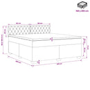 vidaXL Boxspring ágy matraccal Sötétzöld 160 x 200 cm Bársony