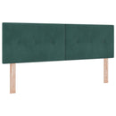 vidaXL Boxspring ágy matraccal Sötétzöld 160 x 200 cm Bársony