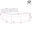 vidaXL Boxspring ágy matraccal fejtámlával Fekete 180 x 200 cm Bársony