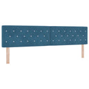 vidaXL Boxspring ágy matraccal Sötét kék 200 x 200 cm Bársony