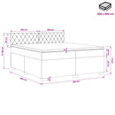 vidaXL Boxspring ágy matraccal Rózsaszín 200 x 200 cm Bársony