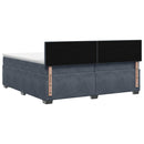 vidaXL Boxspring ágy matraccal Sötétszürke 200 x 200 cm Bársony