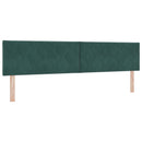 vidaXL Boxspring ágy matraccal Sötétzöld 200 x 200 cm Bársony