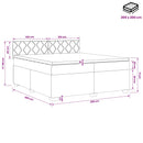 vidaXL Boxspring ágy matraccal Sötétzöld 200 x 200 cm Bársony