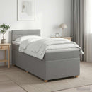 vidaXL Boxspring ágy matraccal Világosszürke 80 x 200 cm Szövet
