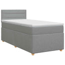 vidaXL Boxspring ágy matraccal Világosszürke 80 x 200 cm Szövet