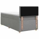 vidaXL Boxspring ágy matraccal Világosszürke 80 x 200 cm Szövet