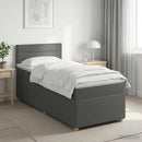 vidaXL Boxspring ágy matraccal Sötétszürke 80 x 200 cm Szövet