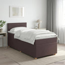 vidaXL Boxspring ágy matraccal Sötét Barna 90 x 200 cm Szövet