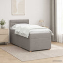 vidaXL Boxspring ágy matraccal fejtámlával Tópszínű 80 x 200 cm Szövet