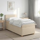 vidaXL Boxspring ágy matraccal Krémszínű 80 x 200 cm Szövet