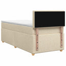 vidaXL Boxspring ágy matraccal Krémszínű 80 x 200 cm Szövet