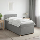 vidaXL Boxspring ágy matraccal Világosszürke 90 x 200 cm Szövet