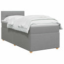 vidaXL Boxspring ágy matraccal Világosszürke 80 x 200 cm Szövet