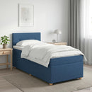 vidaXL Boxspring ágy matraccal fejtámlával Kék 100 x 200 cm Szövet