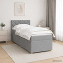 vidaXL Boxspring ágy matraccal Világosszürke 100 x 200 cm Szövet