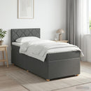 vidaXL Boxspring ágy matraccal Sötétszürke 100 x 200 cm Szövet