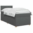 vidaXL Boxspring ágy matraccal Sötétszürke 80 x 200 cm Szövet