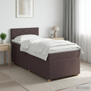 vidaXL Boxspring ágy matraccal Sötét Barna 80 x 200 cm Szövet