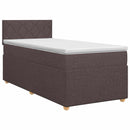 vidaXL Boxspring ágy matraccal Sötét Barna 80 x 200 cm Szövet