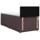 vidaXL Boxspring ágy matraccal Sötét Barna 80 x 200 cm Szövet