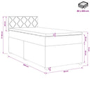 vidaXL Boxspring ágy matraccal Sötét Barna 80 x 200 cm Szövet
