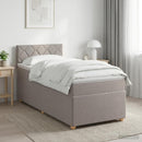 vidaXL Boxspring ágy matraccal fejtámlával Tópszínű 90 x 200 cm Szövet