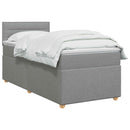 vidaXL Boxspring ágy matraccal Világosszürke 90 x 190 cm Szövet