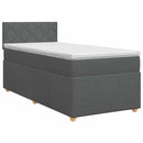 vidaXL Boxspring ágy matraccal Sötétszürke 90 x 190 cm Szövet