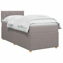 vidaXL Boxspring ágy matraccal fejtámlával Tópszínű 90 x 190 cm Szövet