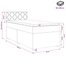 vidaXL Boxspring ágy matraccal Krémszínű 90 x 190 cm Szövet