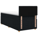 vidaXL Boxspring ágy matraccal fejtámlával Fekete 90 x 200 cm Szövet