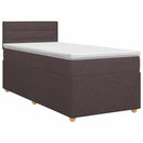 vidaXL Boxspring ágy matraccal Sötét Barna 90 x 200 cm Szövet