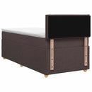 vidaXL Boxspring ágy matraccal Sötét Barna 90 x 200 cm Szövet