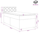 vidaXL Boxspring ágy matraccal Világosszürke 90 x 200 cm Szövet