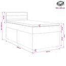 vidaXL Boxspring ágy matraccal Sötétszürke 100 x 200 cm Szövet