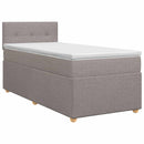 vidaXL Boxspring ágy matraccal Tópszínű 100 x 200 cm Szövet