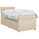 vidaXL Boxspring ágy matraccal Krémszínű 100 x 200 cm Szövet