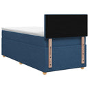 vidaXL Boxspring ágy matraccal fejtámlával Kék 100 x 200 cm Szövet