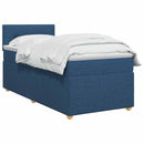 vidaXL Boxspring ágy matraccal fejtámlával Kék 100 x 200 cm Szövet
