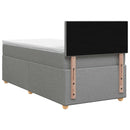 vidaXL Boxspring ágy matraccal Világosszürke 100 x 200 cm Szövet