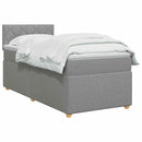 vidaXL Boxspring ágy matraccal Világosszürke 100 x 200 cm Szövet