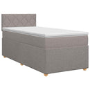 vidaXL Boxspring ágy matraccal Tópszínű 100 x 200 cm Szövet