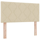 vidaXL Boxspring ágy matraccal Krémszínű 100 x 200 cm Szövet