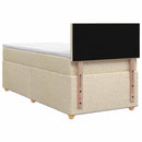 vidaXL Boxspring ágy matraccal Krémszínű 100 x 200 cm Szövet